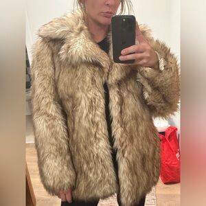 ASOS faux fur coat size 6
